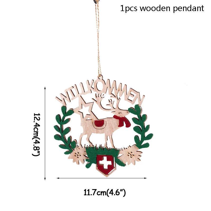 1 Набор рождественские DIY настольные деревянные украшения снеговик церковь Новогодние рождественские украшения для дома Navidad Noel рождественские принадлежности - Цвет: 1pcs wooden craft