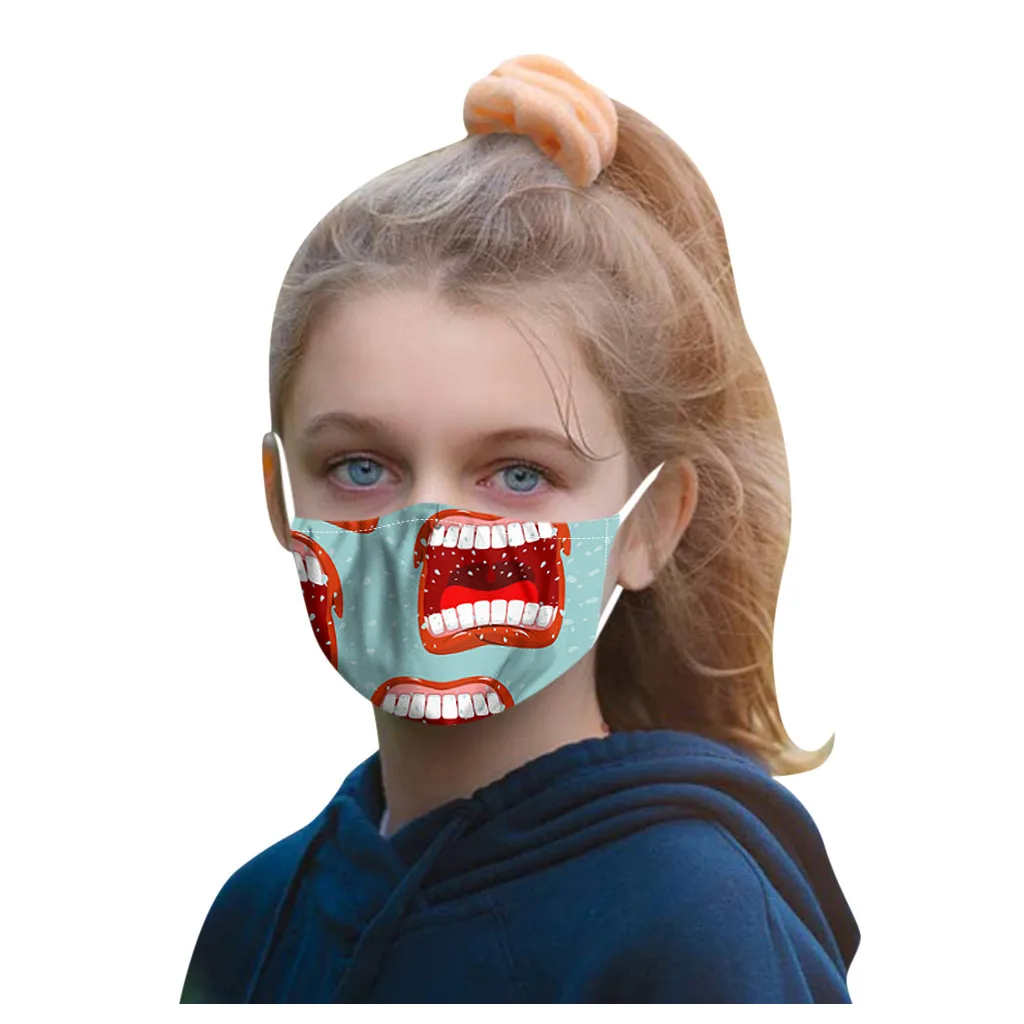 Детская маска для лица модные детские хлопковые маски улицы моющаяся