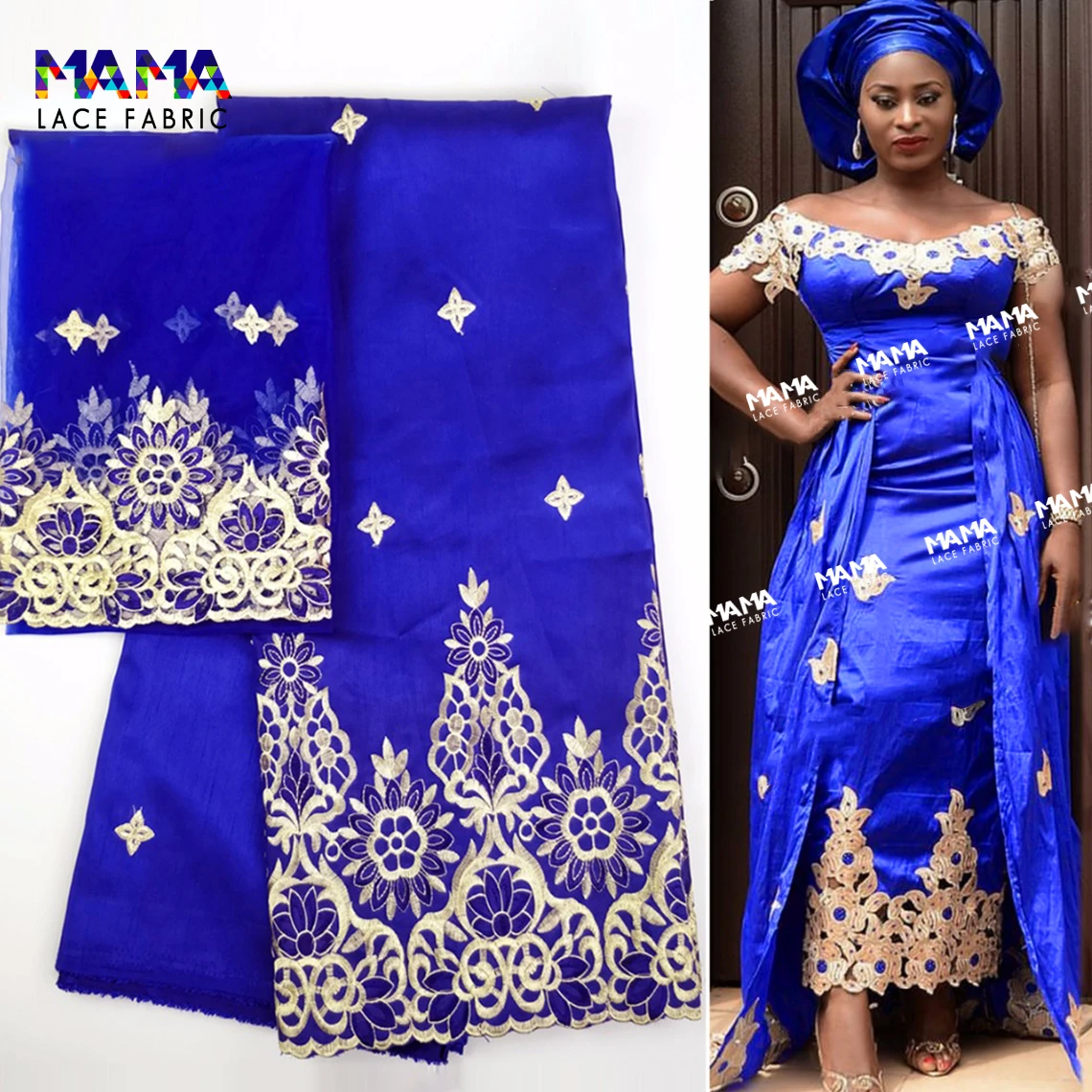 Royal Blue 2021 High Quality African Raw Silk George Wrappers With Net Lace  Embroider Nigerian Lace Fabrics for Women Dress|Lace| - AliExpress