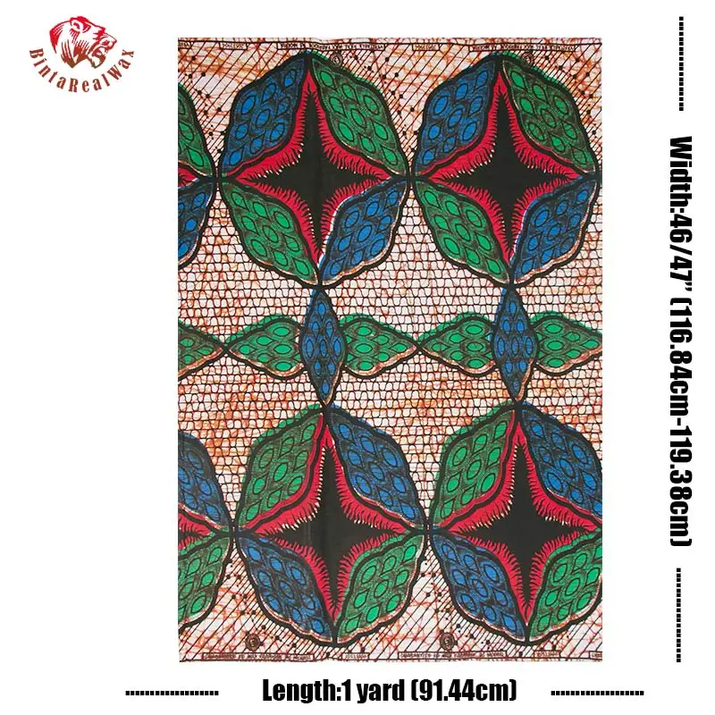 

2022 Good Quality Cotton African Ankara Wax Fabric for Party Dresses 6 Yards African Real Wax Print Fabric PL093