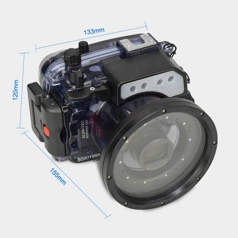 Mcoplus 60 м 195ft камера водонепроницаемый подводный Дайвинг Корпус чехол сумка для плавания для sony RX100 VII RX100m7