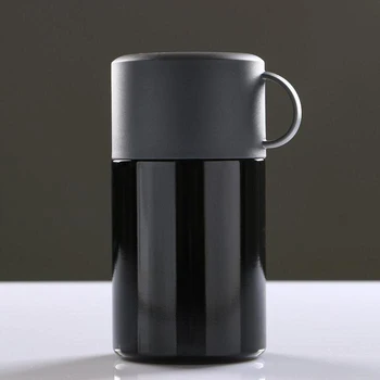 

Thermos for food with a spoon 550 ml, keeps warm 12 h 11x17 cm, black 5131577