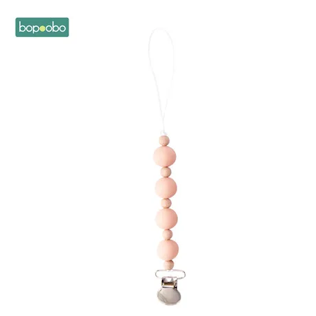 Peachy Bopoobo пустышка зажим силиконовые бусины, прорезыватель держатель для сосков грызунов игрушки кормящих крошечный стержень деревянный Прорезыватель Товары для малышей - Цвет: Peachy