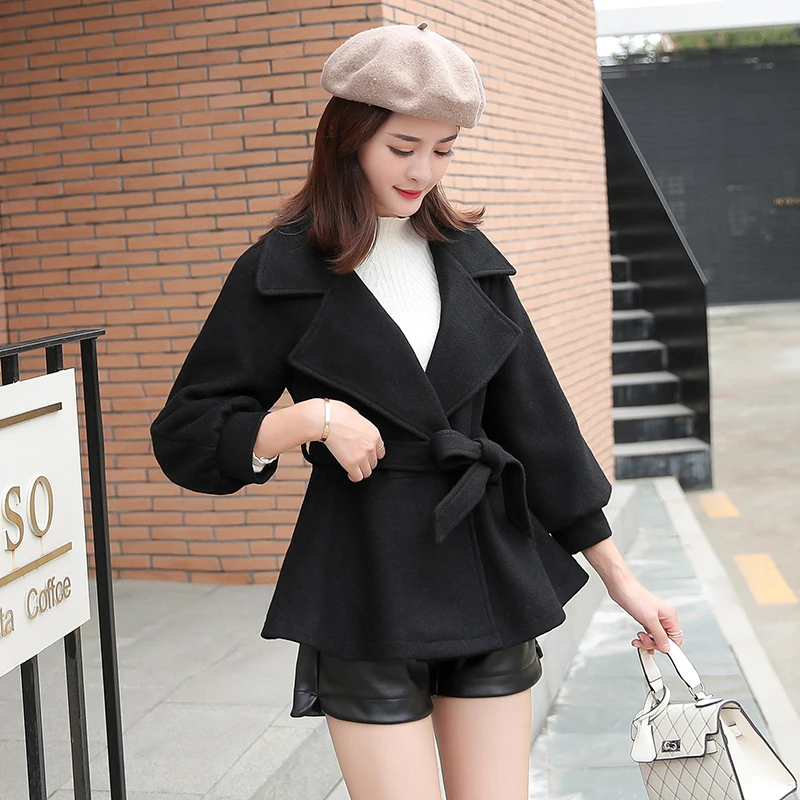 Женское шерстяное пальто зимний Тренч модное длинное пальто-кокон женские