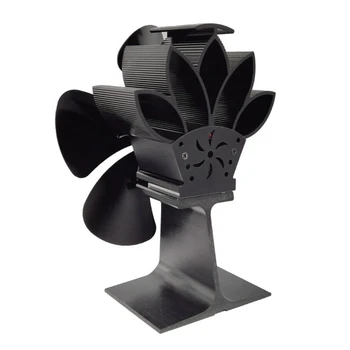 

5 Blades Heat Powered Stove Fan for Wood Log Burner Heater Fireplace Fuel Ecofan G6KA