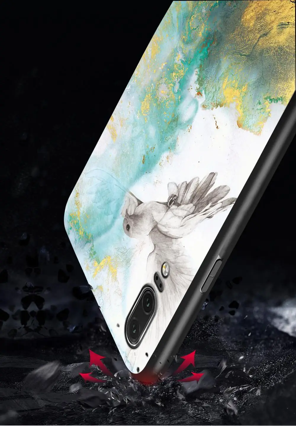 Marble Glass Case For Huawei P Smart Z Y9prime Mate 20 P10 P20 P30 Lite Nova 5i 5 Honor 9X 8X 8C 7C 7A Pro Back Shell Cover