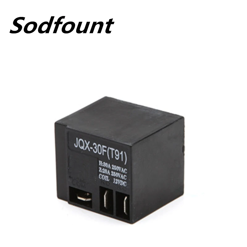 1 шт. печатная плата реле jqx 30F T91 12 V 30A 5 контактный разъем реле|relay black|relay absrelay overload