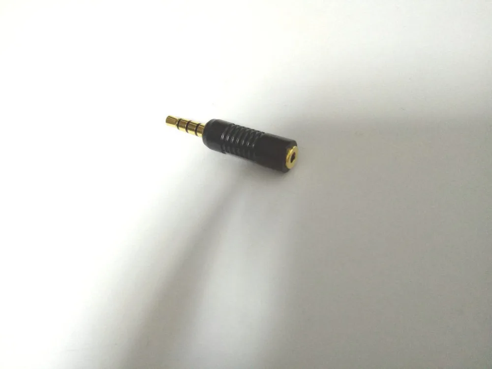 20pcs 3 5mm 4pole Male to 2 5mm 4pole Female Audio Headphone adapter New