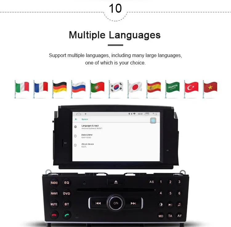 JDASTON Android 10 в Dash 2Din автомобильный dvd-плеер для Mercedes Benz C200 C180 W204 2007-2010 Автомобильный gps Радио Аудио мультимедиа стерео