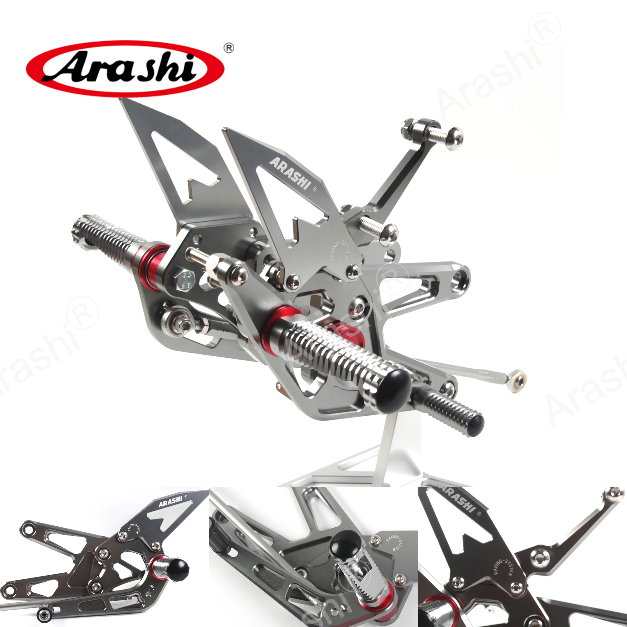 

Arashi YZF-R6 CNC Adjustable Footrest For YAMAHA YZF R6 2003 2004 2005 Foot Pegs Rider Rear Sets Rearset Footrest Rest Aluminum