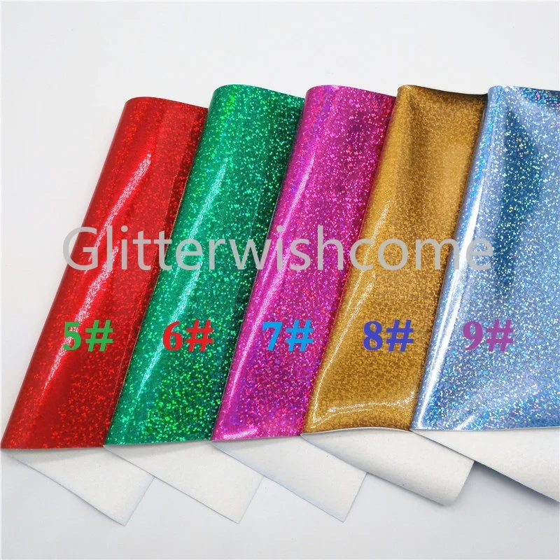 Glitterwishcome 21X29 см A4 гладкая блестящая ткань кожаные листы, искусственная кожа ткань, синтетическая кожа для бантов, GM464A