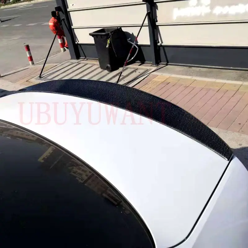 Углеродное волокно в стиле задний багажник спойлер для Audi A4 B9 черный автомобиль украшение в виде хвостового крыла для A4 B9