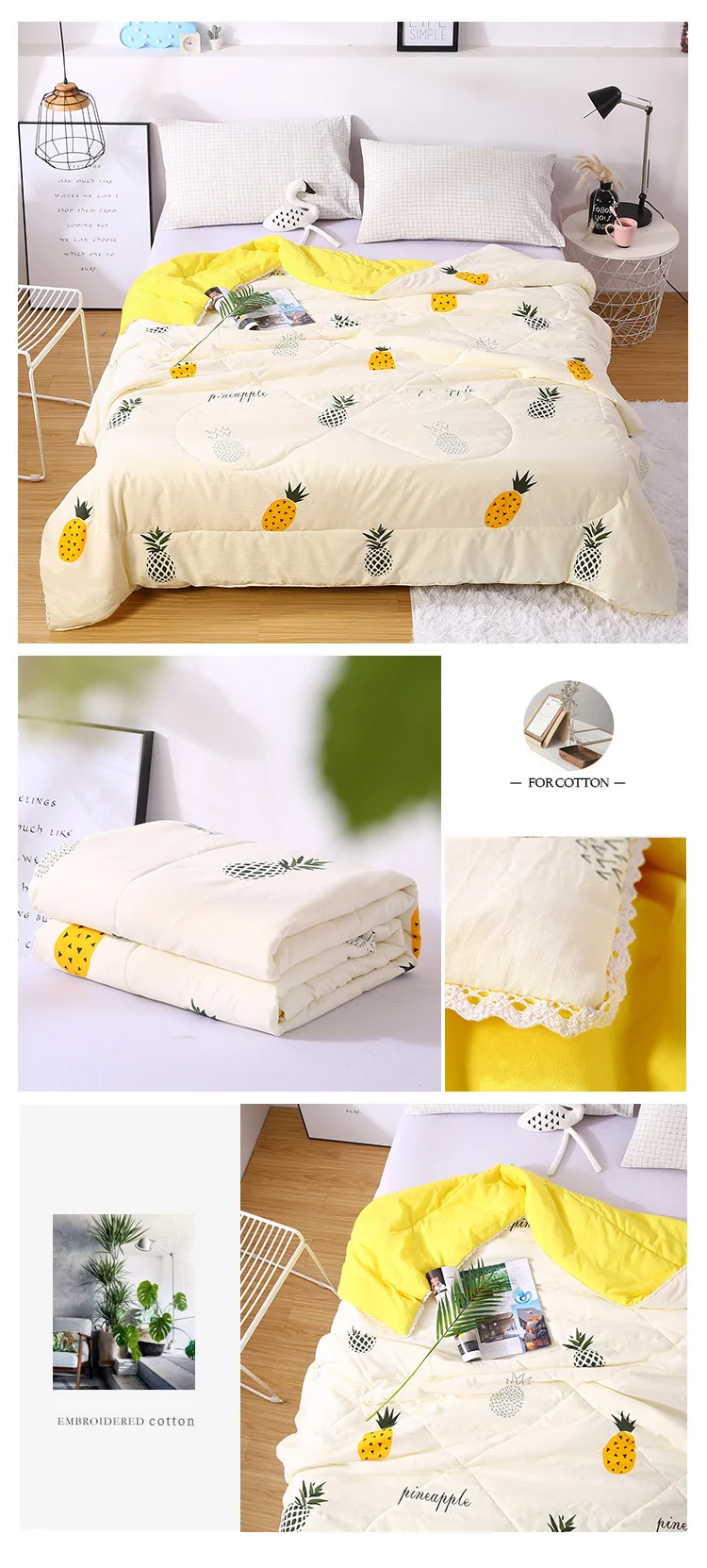 Summer Quilt Washed Cotton Summer Blanket Airable Cover Thin Blanket Machine Washable Network for Manufacturers Direct Selling W