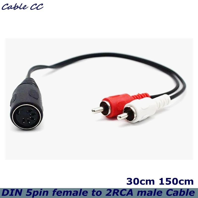 

0.3m 1.5m 5-pin DIN Female to 2RCA Lotus Old-Style Audio Equipment Adapter Cable 5-pin Din Female Best Quality