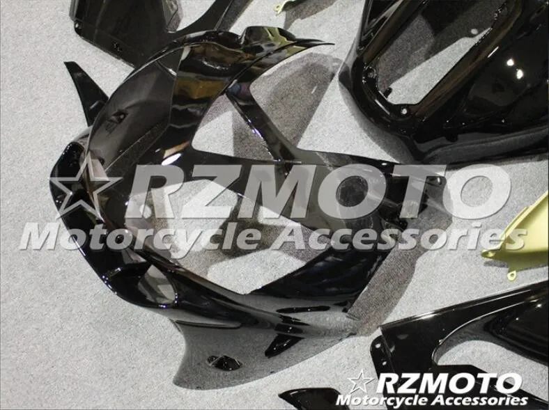 4 подарки ABS прессформы мотоцикл полный обтекатель комплект подходит для Kawasaki ZX-6R 05 06 2005 2006 Обтекатели кузова набор на заказ черный золотой