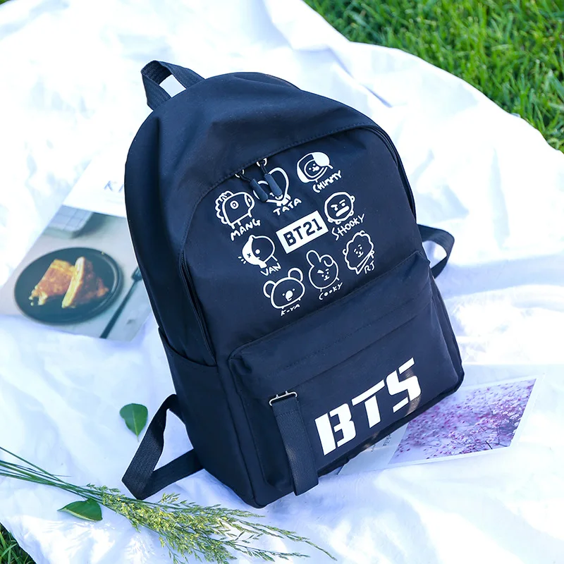 

2019 Spring And Summer New Style Canvas Backpack High School School Bag Campus Large-Volume Female Backpack