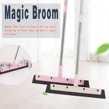 

3 Colors Magic Broom Rubber Mop Clean Sweep Scraping Dust Bathroom Glass Wiper Blade Cleaning Sweeper Multifunctional Household