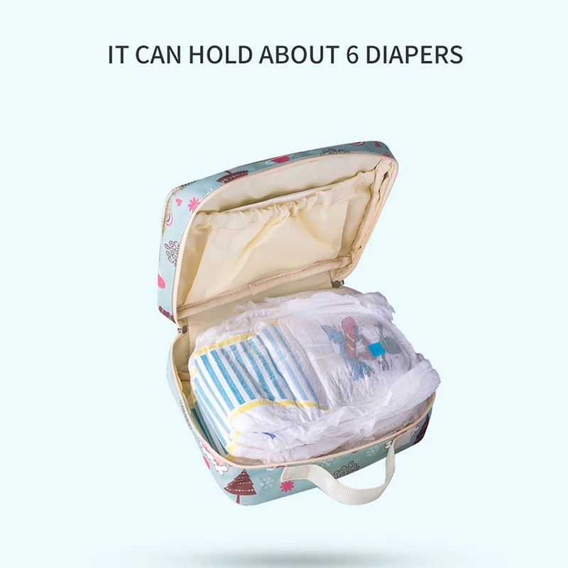 Hot Popular Baby Diaper Bags Maternity Bag for Disposable Reusable Fashion Prints Wet Dry Diaper Bag Double Handle Wetbags