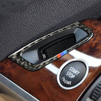 

Carbon Fiber Car styling Key Hole Protection Circle Ignition Switch Decoration Circle Cover Trim Sticker For BMW X5 X6 E70 E71