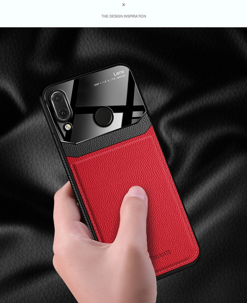 I coque, чехол, чехол, для Xiaomi Redmi Note 7 Pro Note7 на кожаном зеркальном стекле, Силиконовый противоударный чехол для телефона, роскошный мягкий милый чехол s