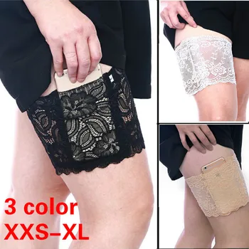 

Summer Lace Anti Friction Thigh Bands Phone Pock Leg Warmers Anti Chafing Leg Protection Thigh Bands Sexy Thigh Leg Garters