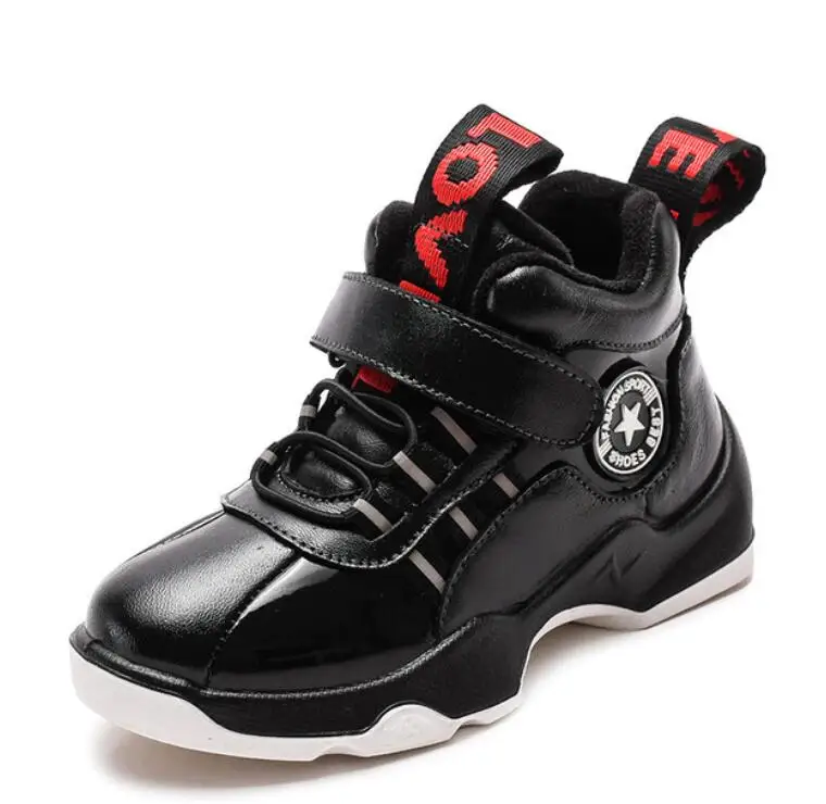 

Boys Winter Boots Child Sport Shoes Genuine Leather Fashion Boys Sneakers Ankle Boots Plush Warm Waterproof Kids Martin Boots