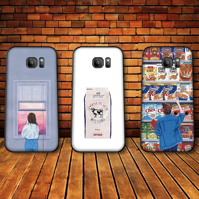 Для девушек для женщин мягкий силиконовый чехол телефона Samsung Galaxy S8 S9 S10 Plus NOTE 8 9 M10