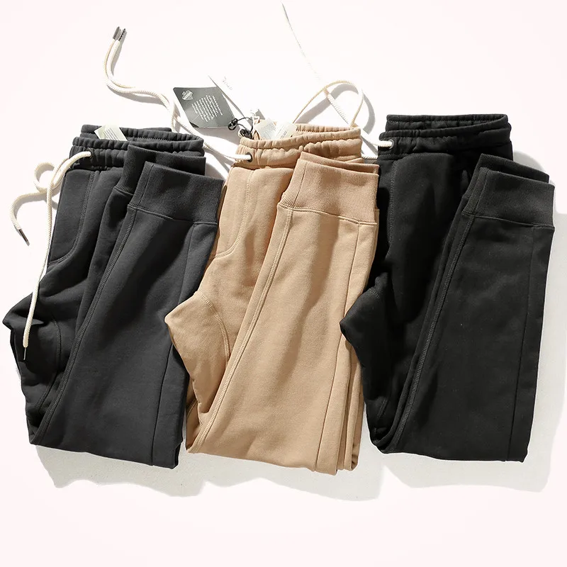 

Бархатные спортивные брюки для мужчин, осень и зима, новинка, теплые и тяжелые вязаные Махровые леггинсы с эластичным поясом и завязками