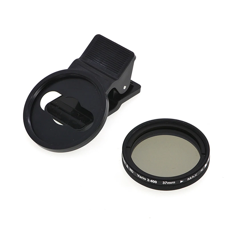 Lente para Smartphone Nova Ajustável Densidade Neutra Clipes-em Nd2-nd400 Telefone Câmera Filtro Chegada 37mm 2 Lentes para celular