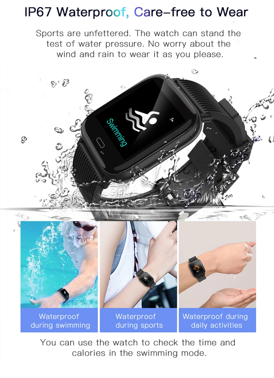 Портативный тонометр, умные наручные спортивные часы, монитор артериального давления, медицинское оборудование, умные часы, шагомер, счетчик калорий