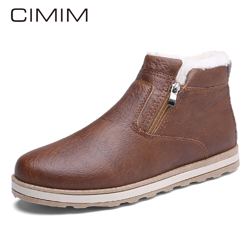CIMIM/Лидер продаж; брендовые ботинки; мужские теплые зимние ботинки на меху; мужские повседневные зимние ботинки высокого качества; зимняя обувь; Erkek Bot