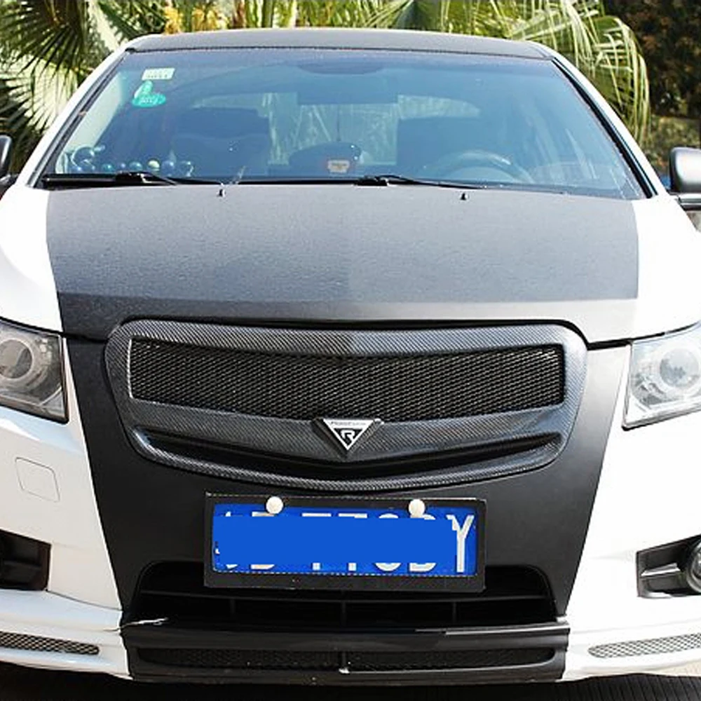 Комплект переднего корпуса из углеродного волокна для Chevrolet Cruze сетчатая решетка
