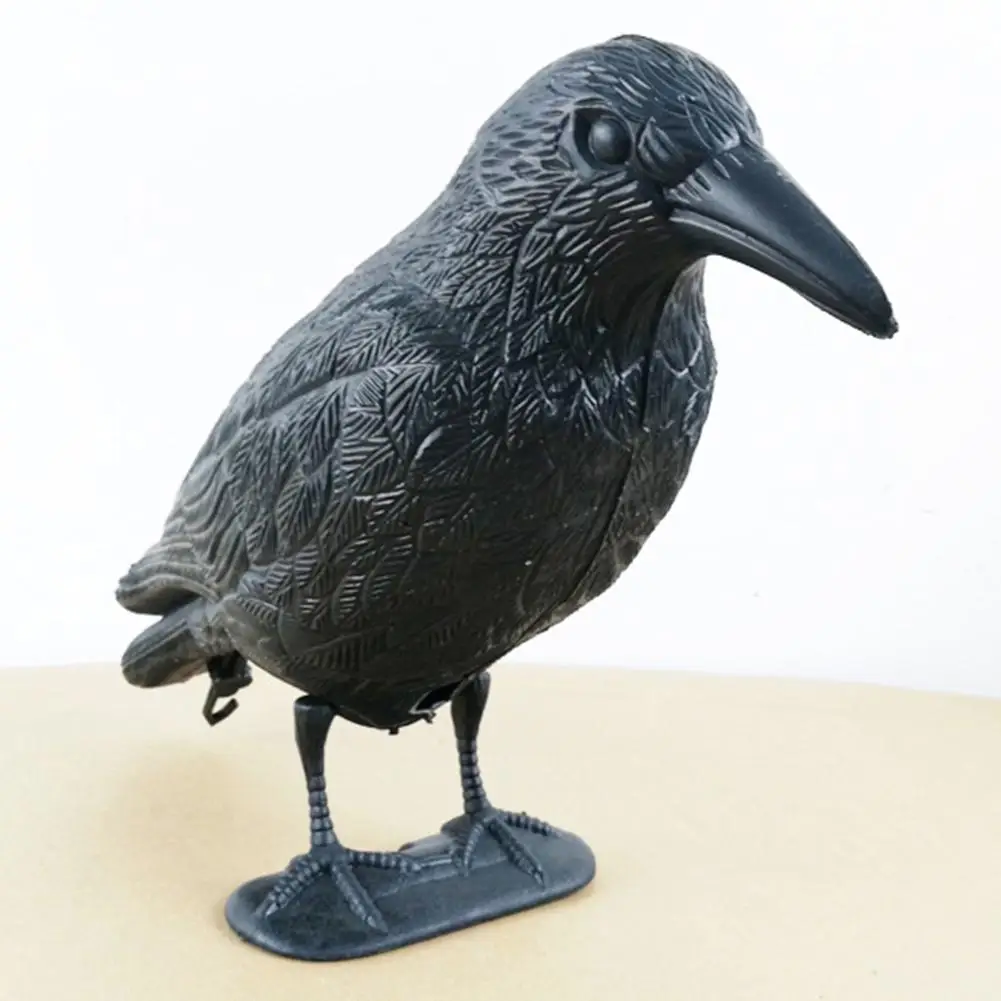 

Plastic Simulated Crow Decoy Garden Bird Scarer Mice Pest Control Deterrent