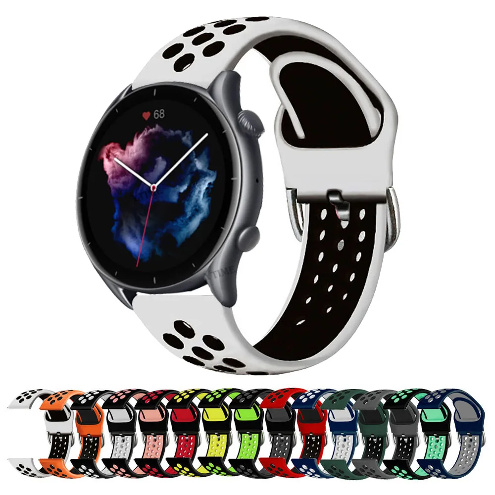 Ремешок силиконовый для Xiaomi Huami Amazfit GTR 47 мм браслет Pace/Stratos 2 3 /GTR 2E GTR3 Pro | Наручные