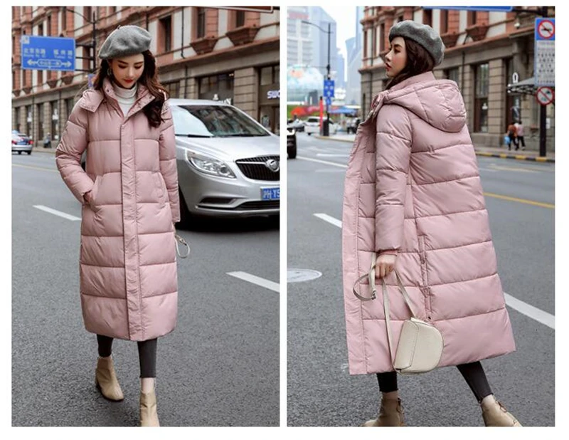 Diwish женская зимняя длинная толстая куртка для женщин парка с капюшоном теплая женская зимняя одежда размера плюс 3XL