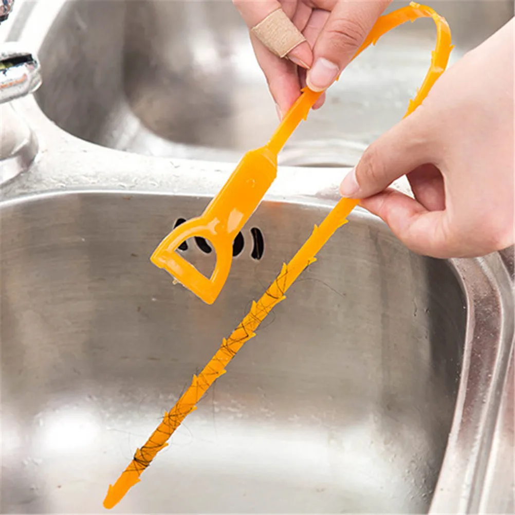 Useful Snake Shaped Sink Cleaner Bathroom Toilet Kitchen Drain Removes Clogged Hairs Cleaning Brush For Home Bathroom