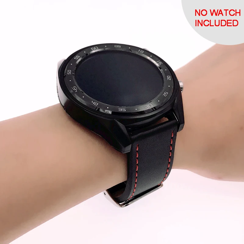 22 мм для huawei watch GT браслет из натуральной кожи ремешок для часов huawei Watch GT/GT активные Кожаные Ремешки для наручных часов аксессуары
