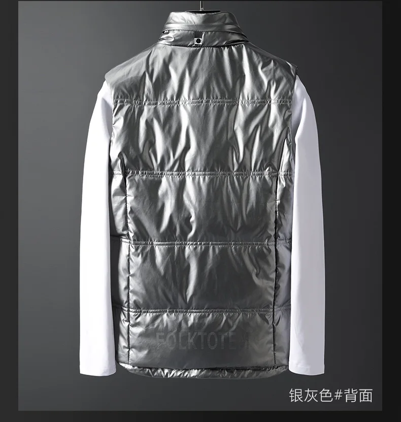 Men Jacket Vest Brand New Winter 90% White Duck Down Vest Men's Waistcoat Warm Short Sleeveless Vests Jacket Coat M-3XL