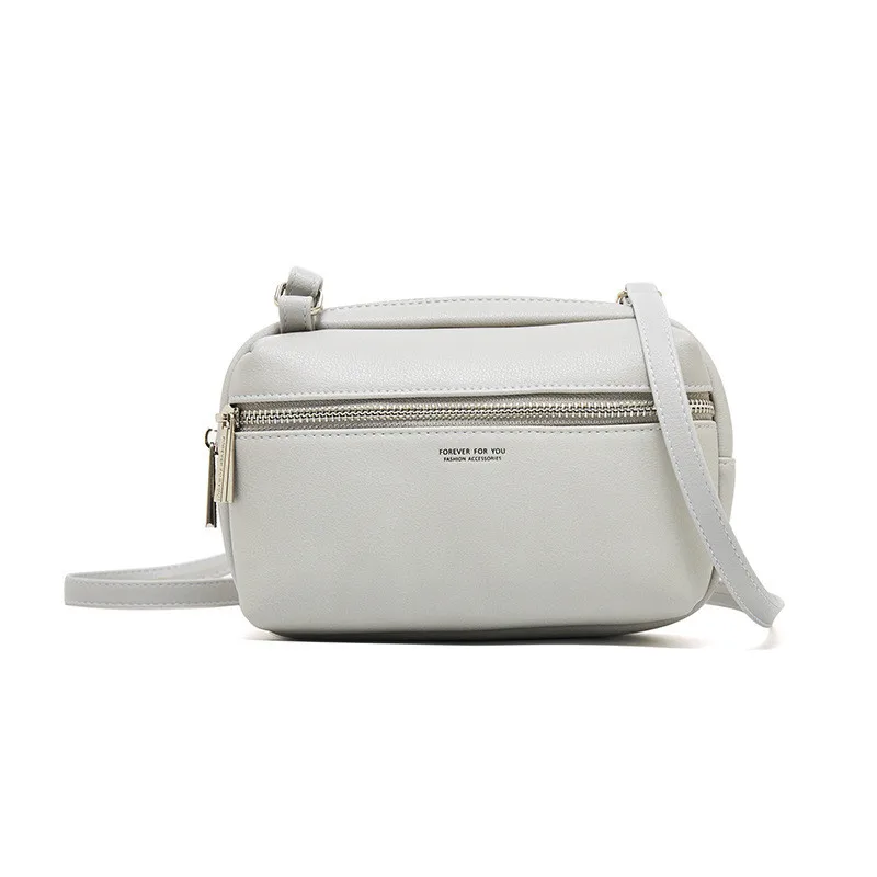 Сумка-мессенджер Высококачественная женская сумка кожаные сумки PU сумка на плечо модные маленькие сумки через плечо с клапаном для женщин - Цвет: grey