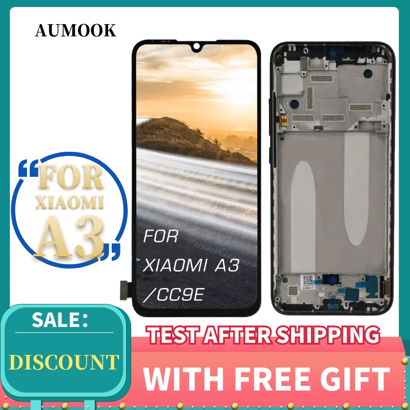 Тест уровня с рамкой для xiaomi Mi A3 CC9E ЖК дисплей дигитайзер сенсорный экран в сборе