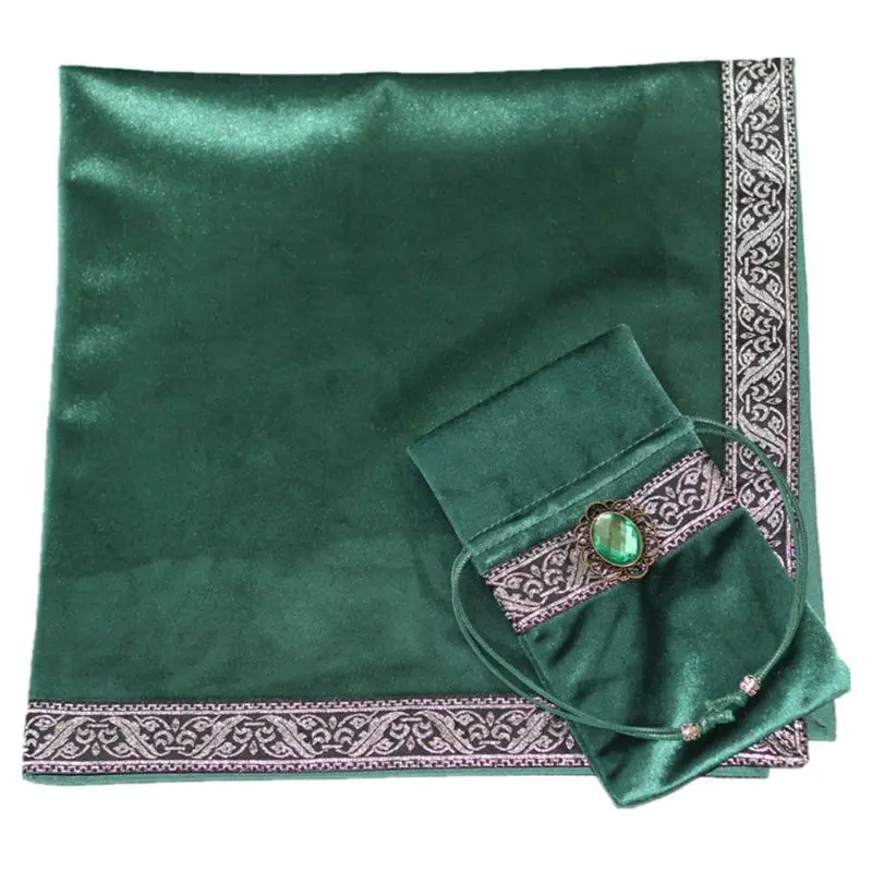 Altar Tarots Cloth Velvet Tarots Cards Tablecloth with Bag Oracle Divination Playing Card Pad Board Game Accessories
Altar Tarots Cloth Velvet Tarots Cards Tablecloth with Bag Oracle Divination Playing Card Pad Board Game Accessories