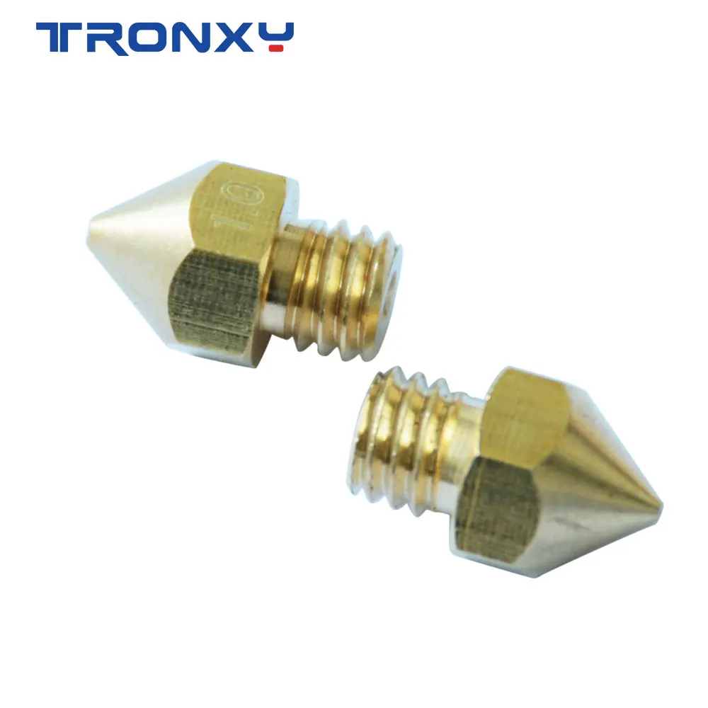 Tronxy качественный продукт M6 с зажимом медной проволоки насадка 3D-принтеры частей 0,2 0,3 0,4 0,5 0,6 0,8 1,0 мм Размеры насадка для 1,75 мм нити