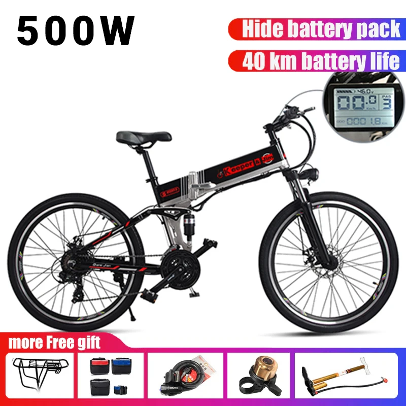 K& J электрический велосипед 500W 12.8AH с переключением 21 скорости Электрический велосипед электрических транспортных средств 2" внедорожный Электрический велосипед