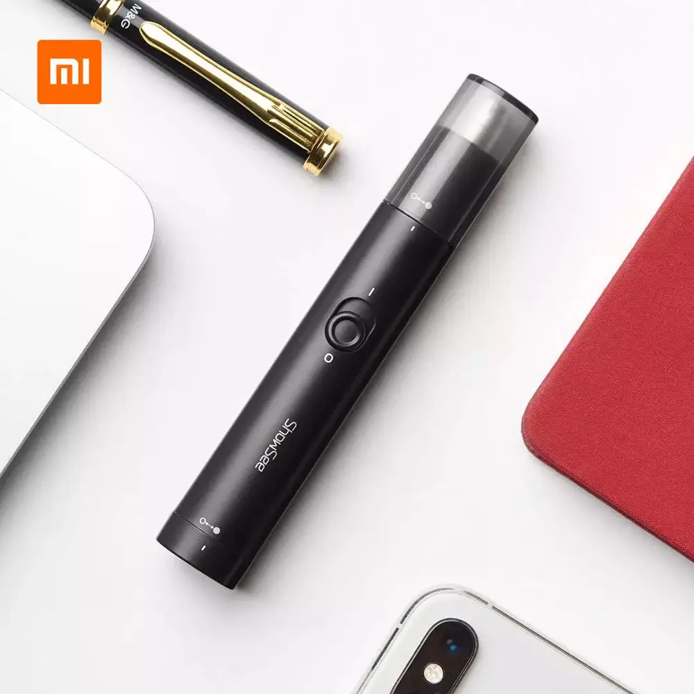 XIAOMI Mijia модный электрический триммер для бритья волос в носу безопасный уход за лицом Бритва для стрижки волос в носу для мужчин и женщин - Цвет: Черный