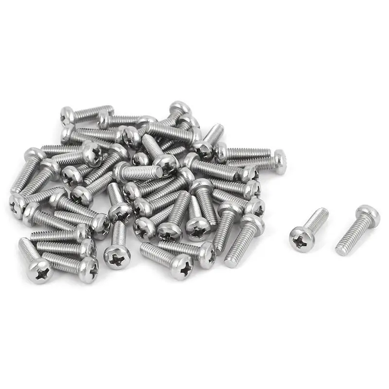 ABSF M3x8mm нержавеющая сталь Phillips круглая головка машины винты 100 шт