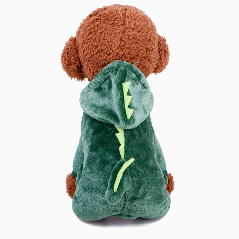 Забавная собака зимний костюм динозавра Косплей Одежда Щенок теплая одежда коралловый бархат одежда для собак Одежда для домашних животных осень зима