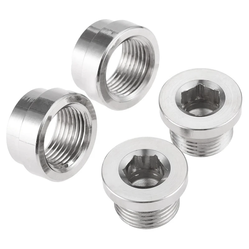 Car O2 Oxygen Sensor Stepped Weld Expander with Plug M18 x 1.5 Oxygen