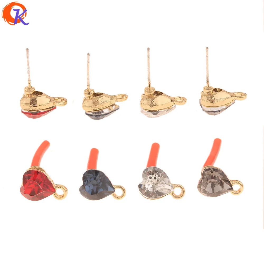 

Cordial Design 100Pcs 8*11MM Jewelry Accessories/Rhinestone Earrings Stud/Silver Pin/Hand Made/DIY Making/Earring Findings