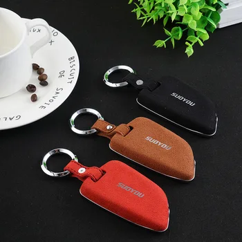 

Car Key Case Cover Genuine Leather Galvanized Alloy For BMW X1 X5 X6 F15 F16 F48 BMW 1 / 2 Series