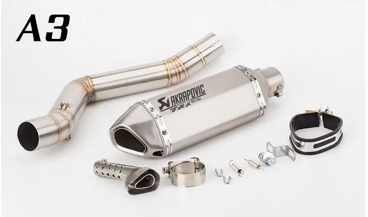 Выхлопная труба мотоцикла Akrapovic выхлопная труба полная система для trk502 - Цвет: A3